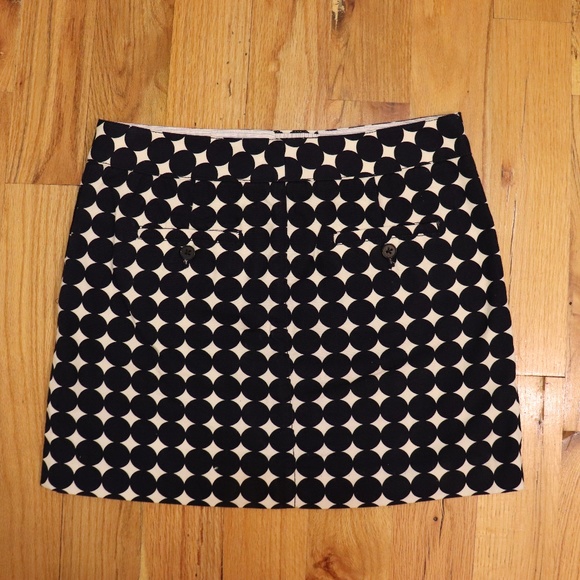 J.CREW POLKA DOT SKIRT - BLUE AND WHITE - Picture 2 of 7